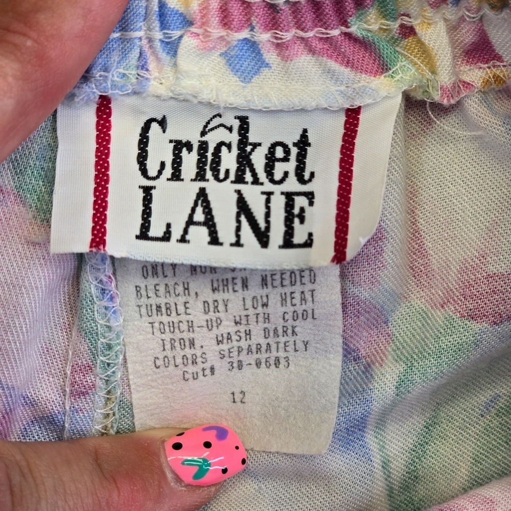 Cricket Lane 2 Piece Set Womens 12 Floral Skirt Top Vintage Cottagecore Pastel - Picture 15 of 16